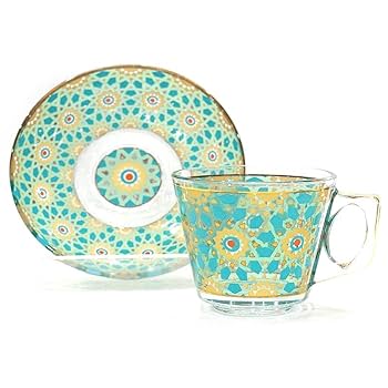 Amazon | 【訳あり値引き品】トルコグラス カップ&ソーサー CS